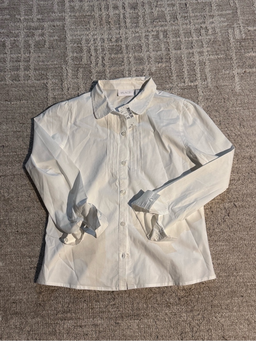 The Children’s Place White Button-Up Shirt size 16 NWT